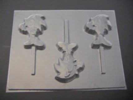 399sp Big Boom Hedgehog Chocolate Candy Lollipop Mold